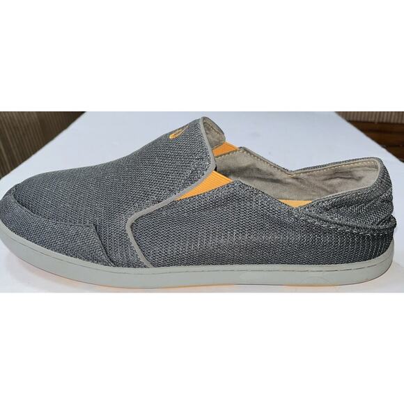 Olukai Nohea Mesh Loafer‎ Men US 12 Charcoal Slip On Shoe Classic Casual - Picture 2 of 9